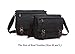 Mestart Messenger Bag School Bag Business Briefcase Shoulder Bag Black Large