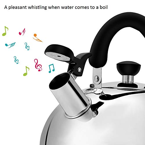 2 Stovetop+Whistling+Stainless+Capacity+ECPURCHASE
