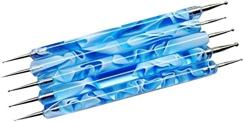 5 PCS Dotting Tool Toe Nail Art Pens Nail Brush Nail Art Tools Nail Supply Blue
