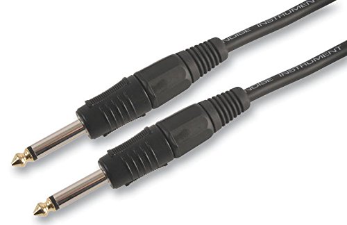 Pulse PLS00144 6.35 mm (1/4 Inches) Mono Jack to Jack Guitar Lead, 10m, Black