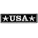 EmbTao Embroidered USA Tactical Morale Fastener Hook&Loop Patch - Black & White