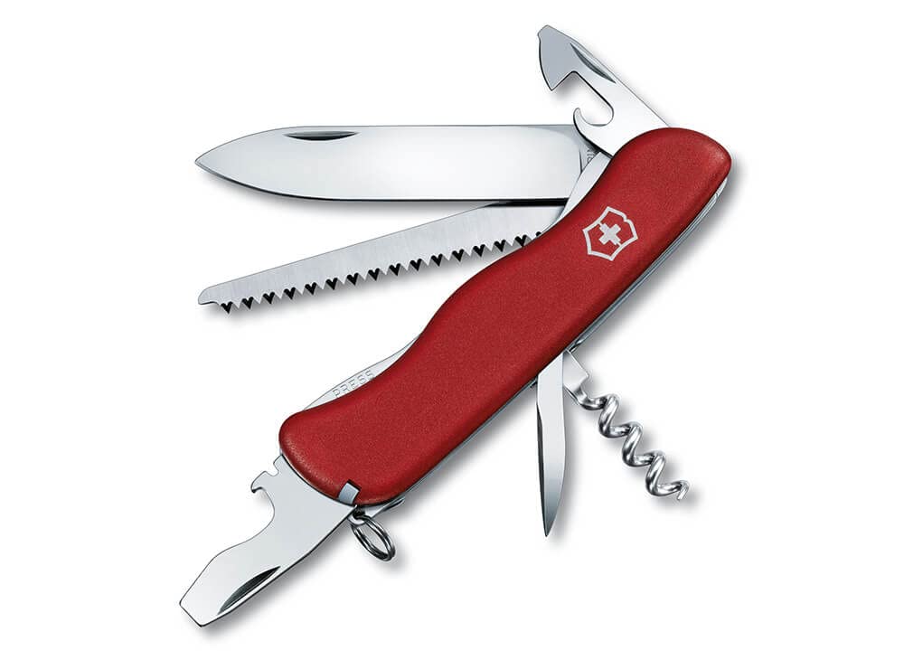 Victorinox, Forester, Swiss Army Pocket Knife, Large, Multi Tool, Camping, 12 Functions, Blade, Can opener, Screwdriver 3 mm, Lockable Blade