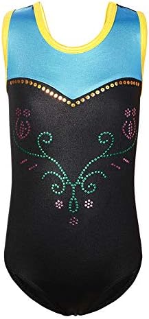 XIAOFEIGUO Girls Leotards Dance Wear Cute Cartoon Gymnastics One-Piece Sparkle Biketard for Kids 3-12Y
