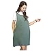 AOBBYBBS Soft Cotton Linen Apron Solid Color Halter Cross Bandage Aprons Japanese Style X Shape Kitchen Cooking Clothes Gift for Women Chef Housewarming (Army Green)