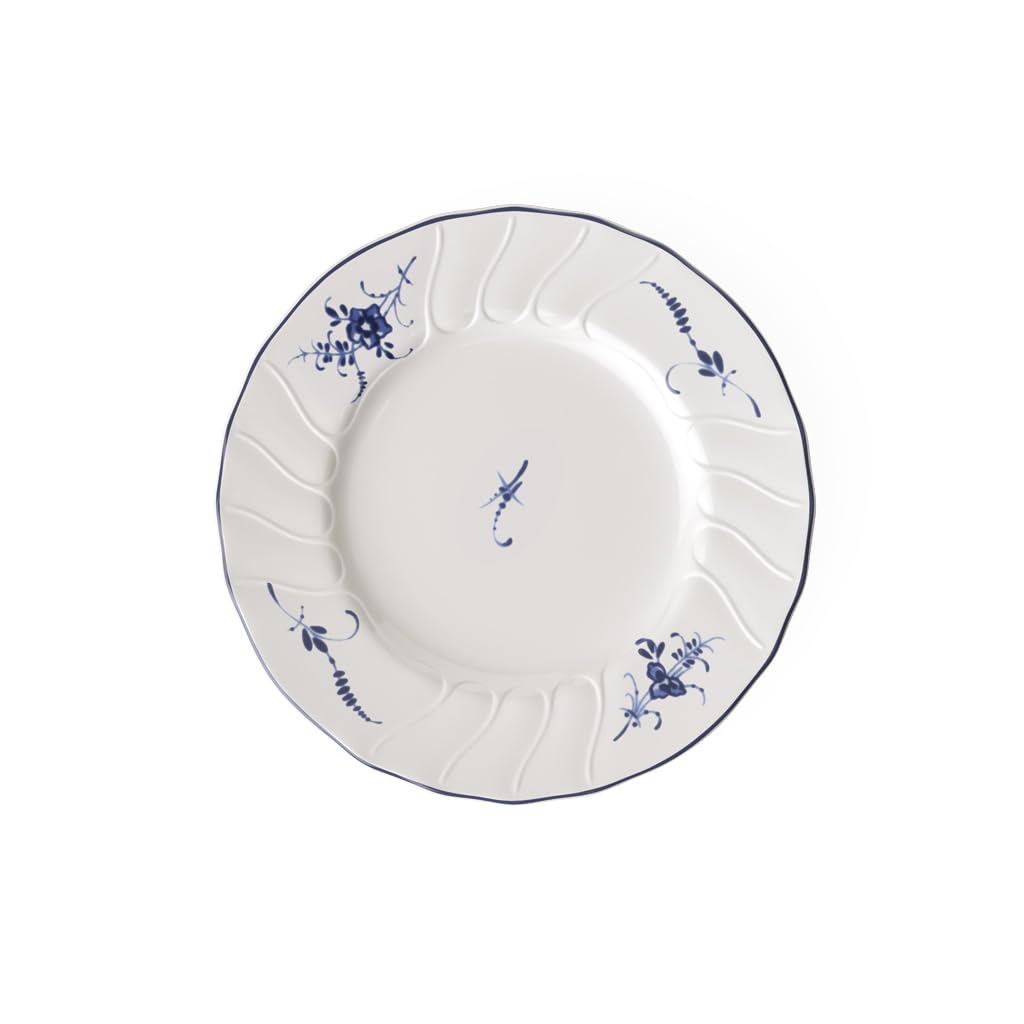 Villeroy & Boch Old Luxembourg Bread Plate, 16 cm, Premium Porcelain, White/Blue
