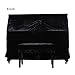 Monkeysell Piano Stool Chair Bench Cover Pleuche Decorated with Macrame Fringes 75 35cm for Piano Dual Seat Bench Universal (black)