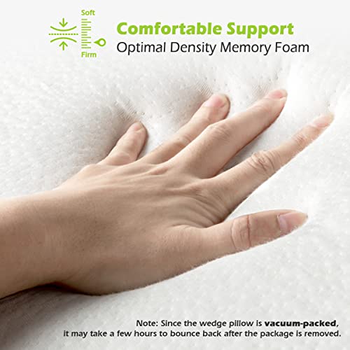 OasisCraft Bed Wedge Pillow, 12 Inch Wedge Pillow for Sleeping Bed