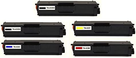 Calitoner Compatible Toner Cartridges Replacement for Brother TN433 Use for Printers HL-L8260,8360CDW-(5 Pack)