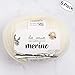 5 Ball La Mia%100 Merino Wool Total 8.8 Oz. Each 1.76 Oz (50g) / 191 Yrds (175m), Fine, Sport, Premium Softest Natural Yarn, White - L081