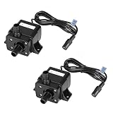 MOUNTAIN_ARK 2 Pack 63 GPH (240L/H) Submersible Water Pump DC 12V 3.6W 9.8ft Lift for Fish Tank Pumping, Rockery Water, Bonsai Fountain