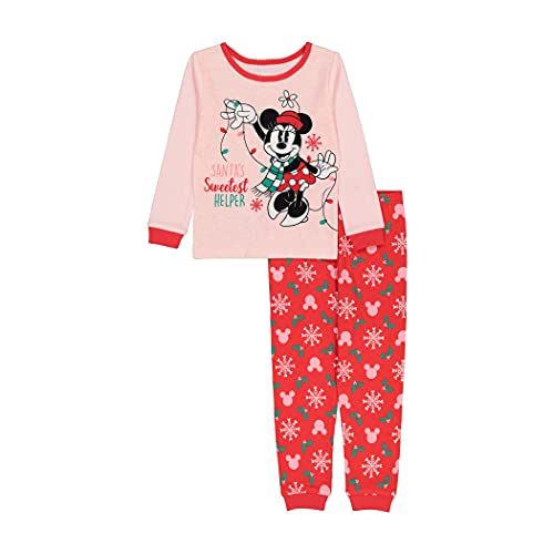 Disney unisex-child 2-piece Snug-fit Cotton Holiday Pajama Set, Soft & Cute for Kids