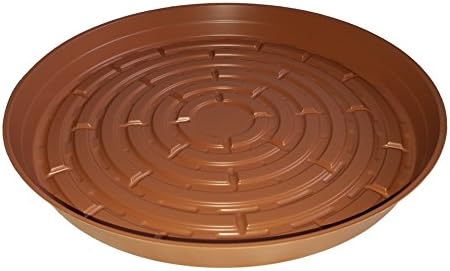 YOUniversal Products Terracotta Plastic Plant Saucers - 5 Pack of 12 - Excellent For Indoor &amp; Outdoor Plants