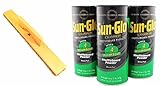 3 Pack Sun-Glo #4 Speed Yellow Bear Shuffleboard Powder Wax with Shuffleboard Sweep Bundle Option