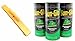3 Pack Sun-Glo #4 Speed Yellow Bear Shuffleboard Powder Wax with Shuffleboard Sweep Bundle Option