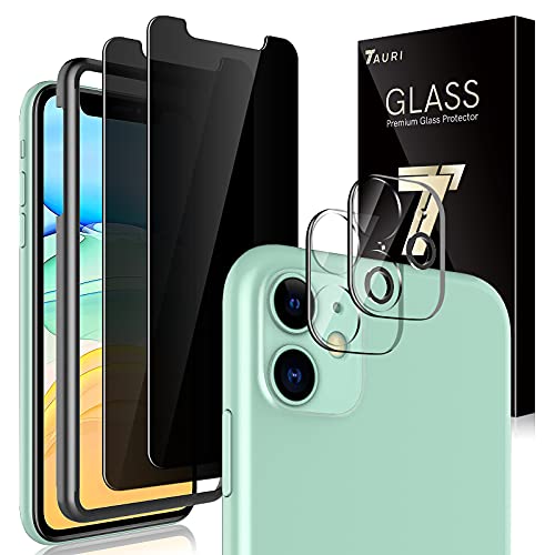 4 Pack Tauri 2 Pack Privacy Screen protector + 2 Pack camera lens