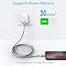 Apple MFi Certified USB C to Lightning Cable Made for iPhone X/XS/XR/XS Max / 8/8 Plus, Supports Power Delivery (for Use with Type C Chargers) 4FT (Silver)