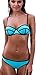 Pandolah Push up Bright Diving Suit Material-neoprene Bikini Set Swimwear (US Size 2-4 (S), Blue-7)