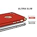 RANVOO iPhone 7 Case, Slim Fit Thin Hard Stylish Cover 3 in 1 Detachable Case, RED [Clip-ON Series]