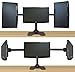 EZM Deluxe Triple Monitor Mount Stand Free Standing with Grommet Mount Option Supports up to 3 28