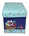 Clever Creations Collapsible Bench Storage Organizer for Bedrooms, Playrooms and Living Rooms, Perfect Size Chest for Books, Clothes, Electronics, and Gadgets, Blue Pirate Themed