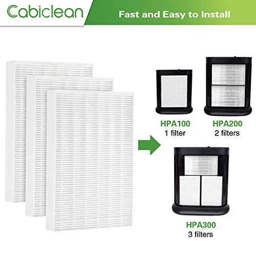 image for Cabiclean HEPA Filter R 3 Pack Set and 4 Precut Activated Charcoal Pre