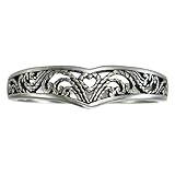 Elegant Sterling Silver Victorian Filigree Heart Ring (sz 4-15)