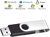 FEBNISCTE 32GB USB 2.0 Flash Drive Pen Drive Swivel Black Memory Stick 10 Pack view 6