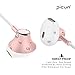 Wireless Headphones, Lightweight Sport Earphone, HiFi Stereo Magnetic Earbuds Bluetooth Headphones, Tangle Free, HD Buit-In Mic, Support 2 Devices, Sweatproof, for Jogging, Running, Gym (Rose Gold)