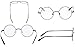 Agstum Retro Round Metal Non-Prescription Eyeglasses Frame with Spring HInge Clear Lens (Black, (Small size) 42)