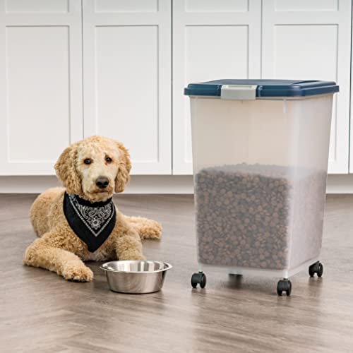 IRIS USA 69qt/50lbs Airtight Pet Food Storage Container With Casters