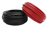 14 Gauge Red & Black Power Ground Wire 25 FT Each 50' Total Stranded Copper Clad