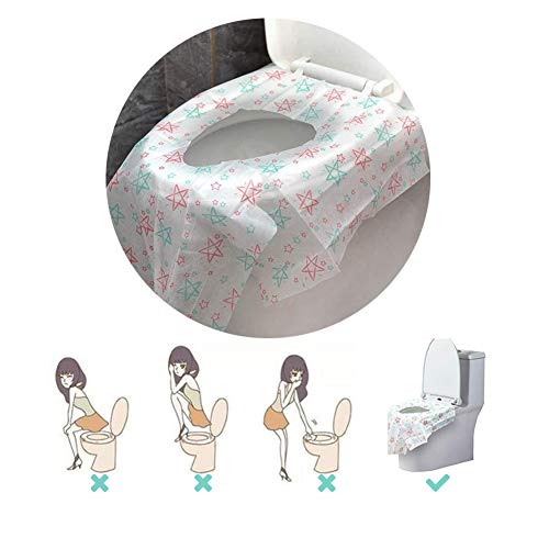 20 Packs XL Toilet Seat Covers -Disposable Full Cover Travel Potty Shields for Adult, The Pregnant, Kids Potty Training- Individually Wrapped Portable