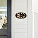 WHITEHALL Custom Address Sign House Numbers for Outside Modern Address Signs for Houses Cast Metal Address Plaque, Oval 12