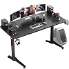 VITESSE VIT 63 Inch Ergonomic Gaming Desk, T-Shaped Office PC Computer Desk with Desk Mouse Pad, Gamer Tables Pro with…
