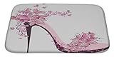 Gear New Shoes On A High Heel Decorated With Butt Bath Mat, Microfiber, Foam With Non Skid Backing, 34