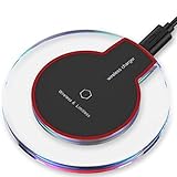 For Samsung Galaxy Note 8/S8, Mchoice Clear Qi Wireless Fast Charger Charging Pad (Black)