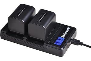 Batmax 2Pcs 2500mAh NP-FV70 Battery + LCD USB Charger for Sony HDR-CX190 HDR-CX200 HDR-CX210 HDR-CX220 HDR-CX230 HDR-CX580V HDR-PJ380 HDR-PJ430V HDR-PJ760V HDR-PV790V HDR-TD20V HDR-TD30V Handycams