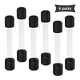 Cos2be Adjustable Strap Universal Child Safety Cabinet Locks Latches With 3M Adhesive No Tools or Drilling-Easy To Install Durable Fit For Cabinets Toilet Fridge Washing Machine Etc. (6Packs,Black)