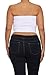 Bubble B Women's Plus Size Seamless Solid Bandeau Tube Top One Size White