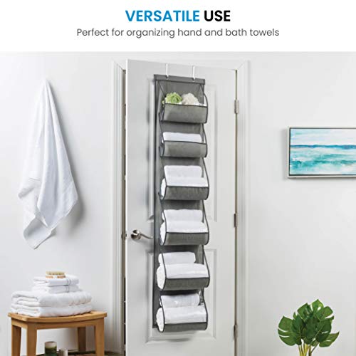 ZOBER Purse Organizer For Closet Over The Door Purse Organizer W/ 6