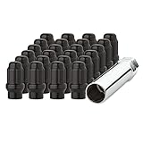 DPAccessories LCE3L6HESBK04024 24 Black 12x1.5 Closed End ET Spline Tuner Lug Nuts for Aftermarket Wheels Wheel Lug Nut