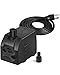 Simple Deluxe LGPUMP120G 80 GPH Submersible Water Pump with 6' Cord and 2 Threaded Nozzles for Fountains, Ponds, Aquariums, Black