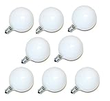 Philips DuraMax 40-Watt G16.5 Decorative Globe E12 Candelabra Base Light Bulbs, Frosted White (8 Pack)