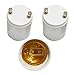 3 Pack GU24 to E26 E27 Adapter,AUSAYE Maximum Wattage 1000W Heat Resistant Up to 200℃ Fire Resistant Converts GU24 Pin Base Fixture to E26 E27 Standard Screw-in Socket
