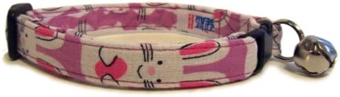 CritterGearBreakaway Cat Collar in Easter Bunnies (Handmade in The U.S.A.)