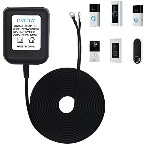 Doorbell Transformer, 18V / 500mA Power Supply Adapter Compatible with