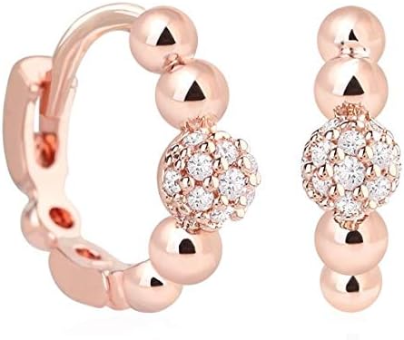 Amazon Adonay アドナイ 金属アレルギー対応 14金ポスト フープピアス リング レディース 人気 シンプル 18金 大人かわいい ジュエリー ブランド ギフトボックス付き ピンクゴールド ジルコニア 丸玉 ボール デザイン ピアス 通販