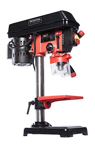 General International DP2001 5-Speed Drill Press, 8", Red, Black & Gray
