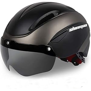 KINGLEAD Men’s Bicycle Helmet, Women’s CE Certified Bicycle Helmet with Visor, Removable Magnetic & Portable Bag, Super…