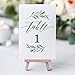 Tumbalina Wedding Table Numbers (Botanical Greenery), 4x6 Calligraphy Foil Design, Double Sided, (Botanical Greenery, 1-25)